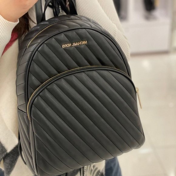 MK Abbey MD Quilted Backpack Black main image 4